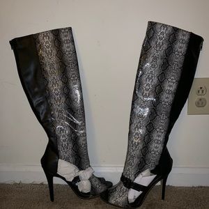 Faux Snake Skin Heels